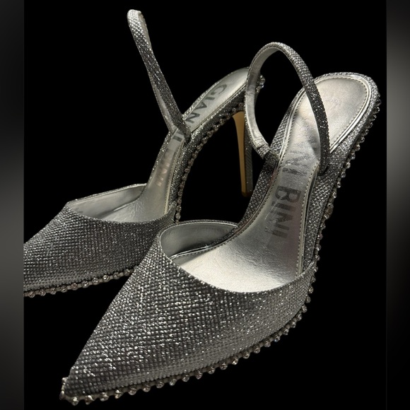 GIANNI BINI  gorgeous silver dress heels; EUC: Very elegant! - Picture 2 of 11